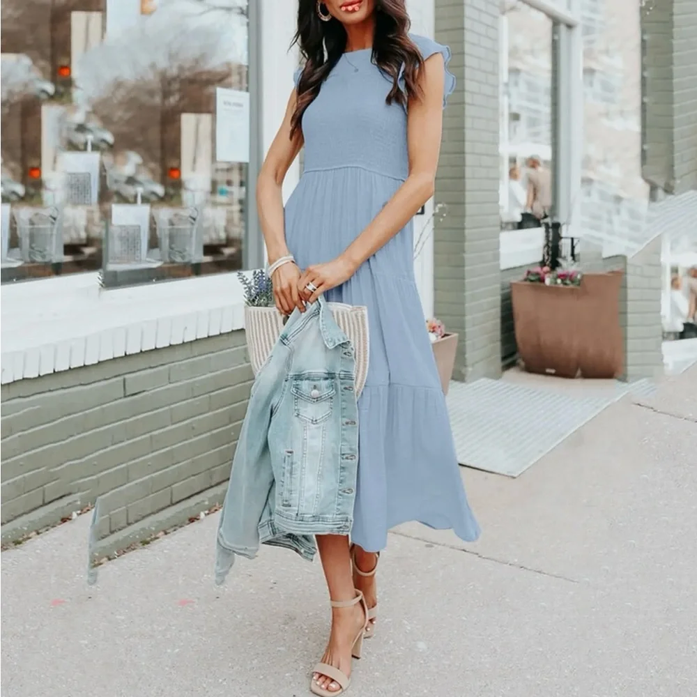 princess polly baby blue dress Blue Dresses For Women | Light Blue, Navy Blue, & Royal Blue | Petal & Pup main image 1